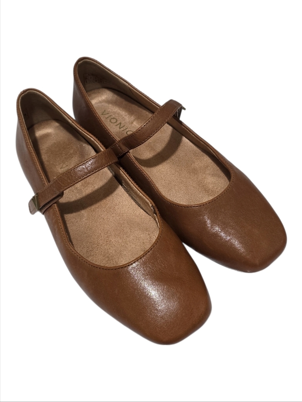 Vionic Alameda Leather Mary Jane Flats